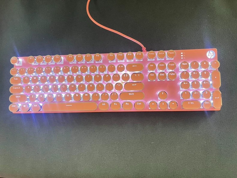 包邮！惠普GK400 机械键盘 104键 电竞 办公 有线 青轴 茶轴 红轴 黑轴  二手惠普GK400机械键盘，104键全键无冲设计！游戏办公无压力！  加厚